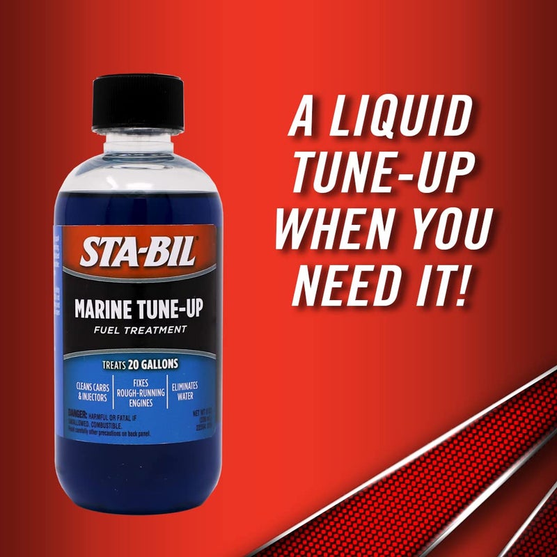 STA-BIL Marine Tune-Up Fuel Treatment â€“ Cleans Carburetors and Injectors â€“ Fixes Rough Running Engines â€“ Eliminates Water â€“ Treats up to 20 Gallons â€“ 8 oz. (22313), Blue, 8oz - Image 5